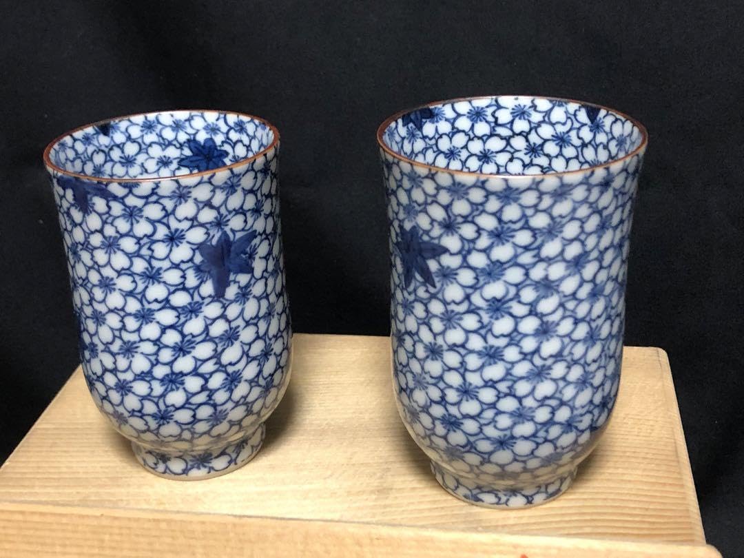 Amazon | 京焼 清水焼 組湯呑 平安孝峰 花柄 湯呑み 2個セット